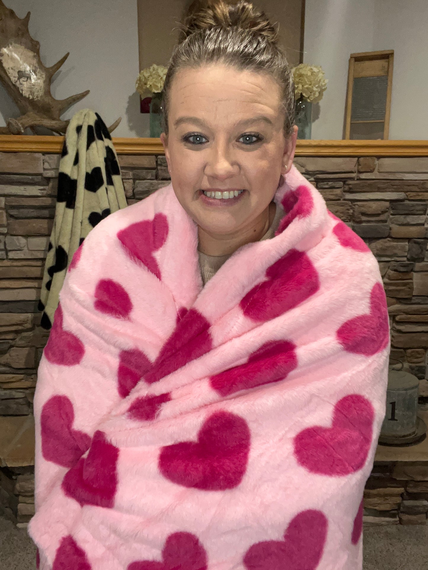 Heart Fuzzy Blanket